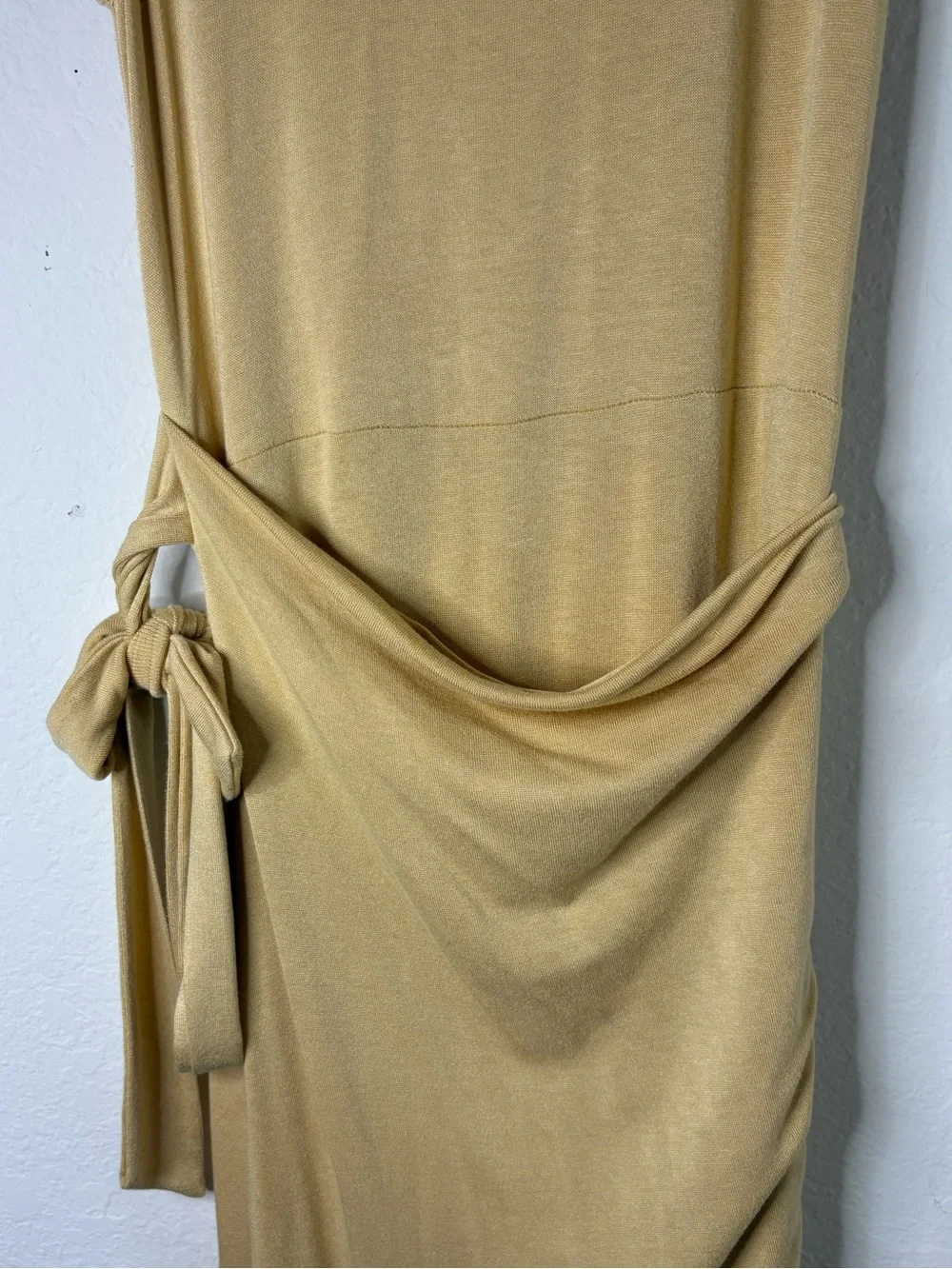 Vince Yellow Scoop Neck Camisole Wrap Dress Rayon size Small